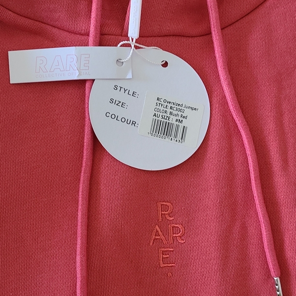 SOLD. NWT! Lauren Simpson’s “Rare Collective” Oversized Jumper in Blush Red! - Picture 6 of 9